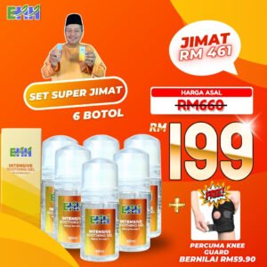 Gel EarthHerbs - Set Super Jimat (6 Botol FREE Pelindung Lutut)